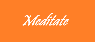 Meditate orange background