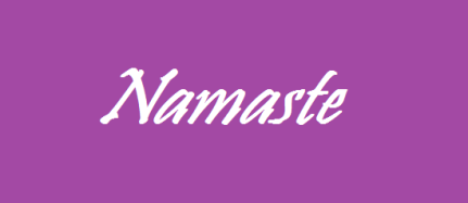 Namaste purple background